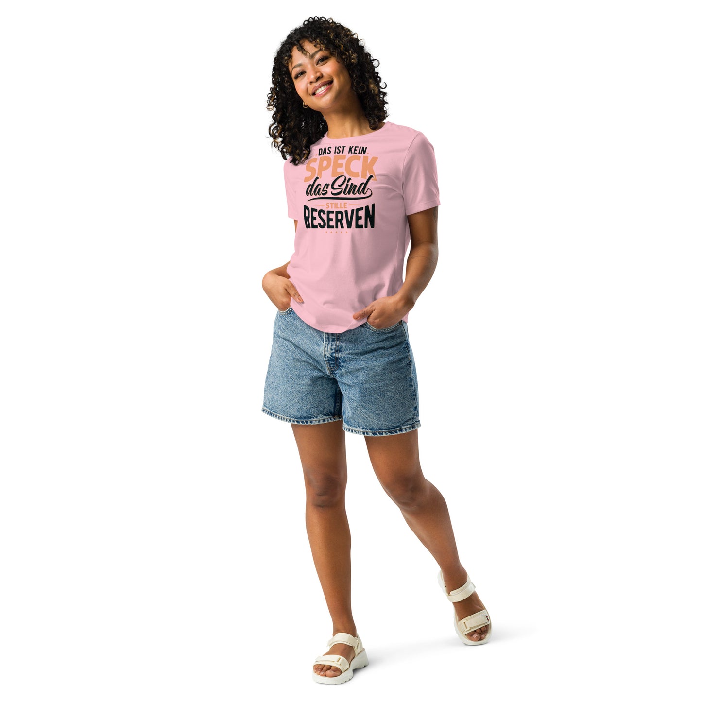 Premium T-Shirt aus nachhaltiger Produktion für Damen | "Das ist kein Speck - das sind stille Reserven"